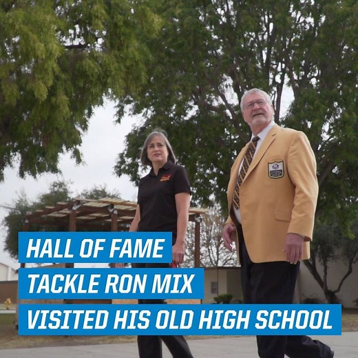 Last week, Ron Mix went back to where it all began to speak to students as part of the Pro Football Hall of Fame's Heart of a Hall of Famer program. READ » chrg.rs/RonMix | Los Angeles Chargers