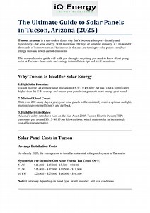 The Ultimate Guide to Solar Panels in Tucson - SlideServe