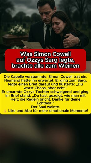 Was Simon auf Ozzys Sarg legte - alle weinten #SimonCowell #Ozzy #emotional #Abschied