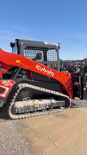 Mud, gravel, or dirt — the Kubota SVL 75-3 doesn't stop for anything! The superior traction and power of this compact track loader make easy work of the toughest job sites. Get the legendary reliability you need, no matter the weather. See the full line of SVL loaders at Kubota Center of Tulsa! | Kubota Center of Tulsa