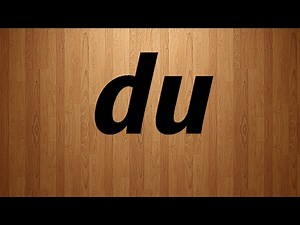 Du in French / Du French Pronunciation