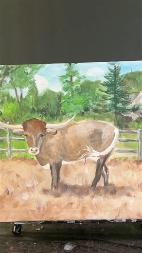 “In the Pasture” Scenic Painting