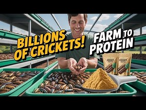 How Farmers Raise Billions of Crickets:Producing Meat and Protein Powder#CricketFarming