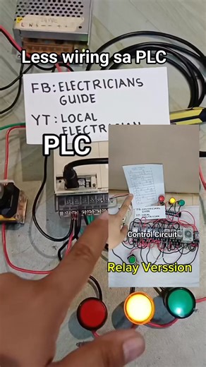 Plc vs relay wiring mas marami talaga wiring compared sa plc #electrician #control #power #technician #switch #wiring #engineering #Outlet #diy #electrical | Electricians Guide