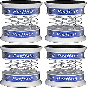 Preffair 4 Pcs HiFi Audio Isolation Feet Aluminum Adjustable Spring Speaker Spikes Anti Vibration Feet for Turntable Record Player Shock Absorber Mat LP Vinyl Shockproof Base Pad Turntable Damper