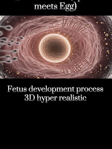 3D Realistic Fetus Development Process: From Fertilization to Implantation