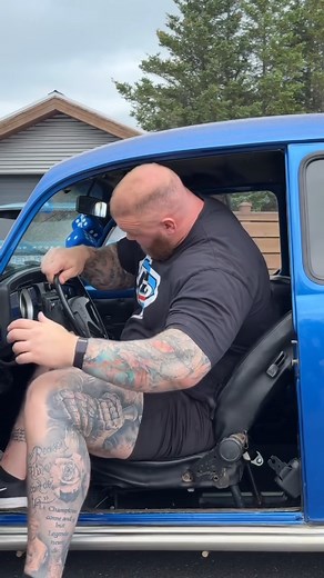 Worlds Smallest Car vs Worlds Strongest Man 🚗 vs. 🏋 | Hafþór Júlíus Björnsson - The Mountain