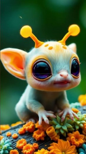Alien Baby or Fantasy Pet? Meet the Cutest Creature in the Forest! 👽🍄 #shorts