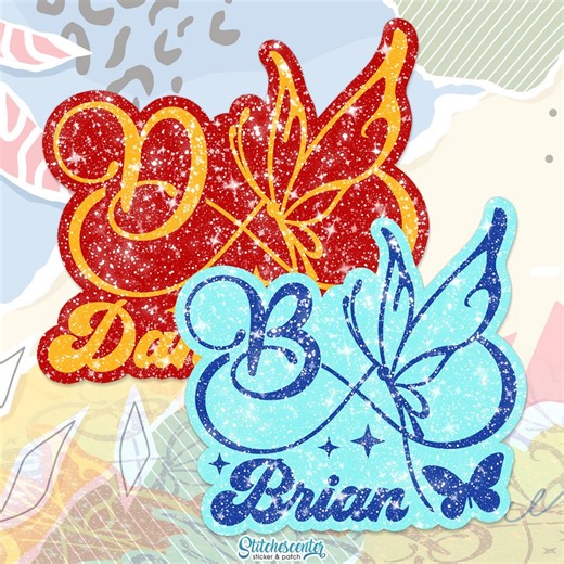 Custom Butterfly Name Sticker Personalized Text Infinity Decal Waterproof Vinyl Decal for Laptop Water Bottle Gift - Etsy