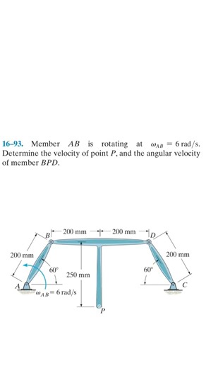 Solution, using Instant Center Technique, of Problem 16-93 from the book of Dynamics by Hibbler |