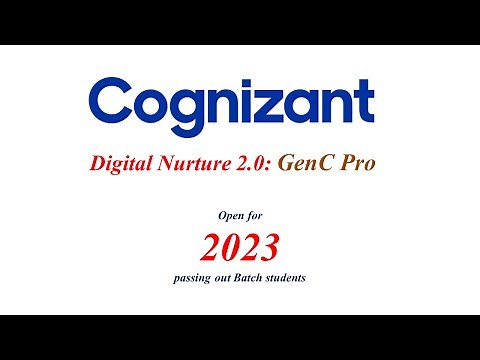 Cognizant Digital Nurture 2.0: Digital Nurture 2.0: GenC Pro