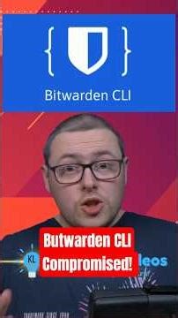 🚨 Bitwarden CLI 2026.4.0 compromised 🚨 link on my YT posts!