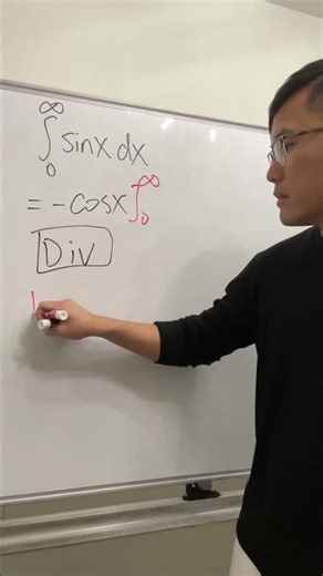 integral of sin(x) from 0 to infinity #math
