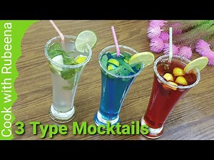 3 Type Mocktails | How to make Mocktails | Easy quick best Mocktails | Non Alcoholic |