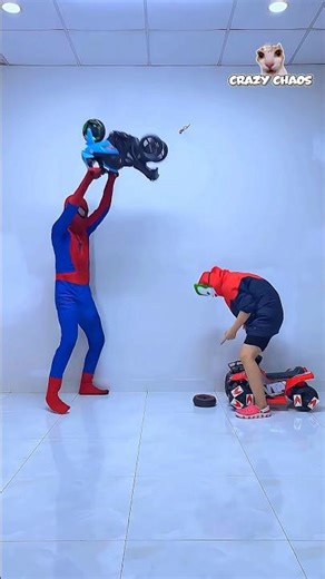 Spiderman's Bike Wheel Fell Off Mid Ride 😂