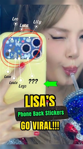 Lisa’s Phone Back Stickers Go Viral😱 Trending Now‼️ #lisa #viral #shorts