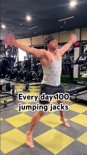 Every day 100 jumping jacks 🔥💪 star jump || ( every day 100) #shorts