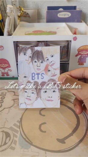 Making cute BTS for purple journaling #sticker #BTS #army