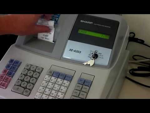 Turning the receipt off on a Sharp XEA203 / XE-A203 / XEA303 / XE-A303 Cash Register Till