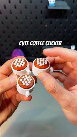 3D Printed Coffee Marshmallwo Clicker #gymskin #meme