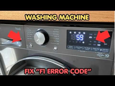 How To Fix Washing Machine F1 Error Code?