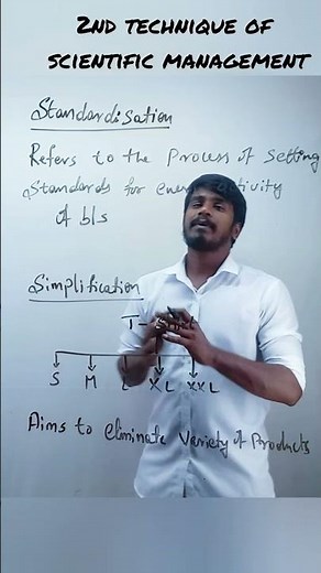 standardisation and simplification of work | techniques of scientific management #shorts #class12