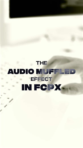 This is called, the audio muffled effect It’s a super easy effect to create and can be used in many different scenarios Here’s how you can create it in fcpx 1️⃣ First import your audio into your timeline and make cuts where you want your effect to start and end 2️⃣Then head over to the effects tab, head down to audio, and search muffled 3️⃣ And drag and drop it onto the selected audio selection Play around with the amount of the effect and the overall volume of your audio to get your desired sou
