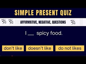 Simple Present Tense Quiz 🔍 | Affirmative, Negative & Interrogative