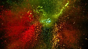 Super slow motion explosion of color powder. Filmed on a high-speed camera at 1000 fps. High quality FullHD footage