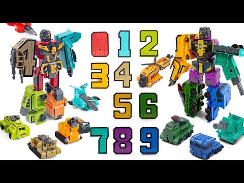 Transformers 0 1 2 3 4 5 6 7 8 9 Number Vehicles Robot Transform and Combine Robot Toys