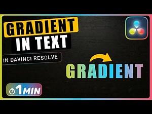 How to Add GRADIENT to TEXT in Davinci Resolve