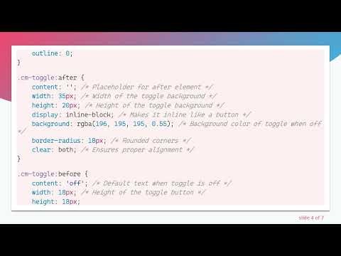 How to Add ON/OFF Text to an Existing Toggle Switch