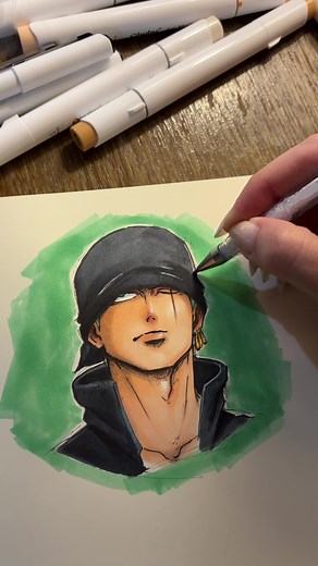 Roronoa Zoro⚔️ #zoro #roronoazoro #onepiece #onepieceanime #anime #animefanart #animeart #art #artist #artwork #ink #inkart #fyp