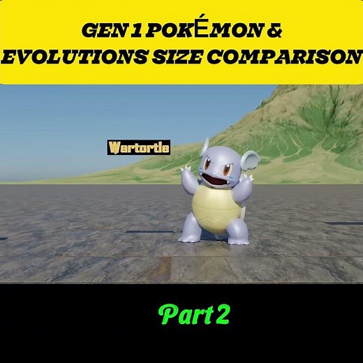 All 151 Gen 1 Pokemon Compared - Actual Size Differences| Part 2 #shorts #sizecomparison