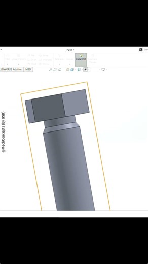 M16 Bolt & Nut 3D Model in SolidWorks 🔩 | #Shorts