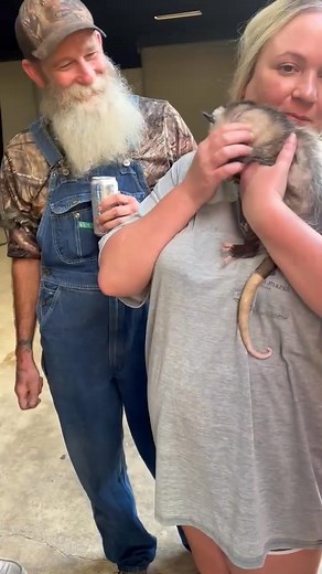 I never thought I would enjoy cuddling with a opossum this much lol | The Real Blind CaJun Cook