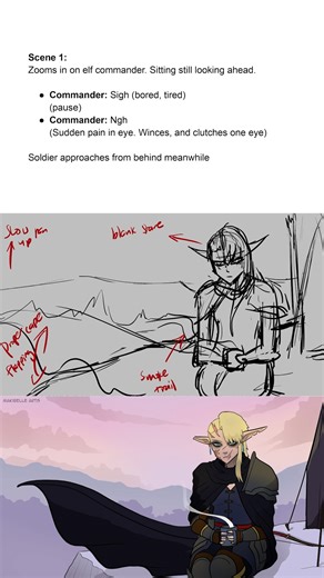 Makibelle Arts on Instagram: "Here’s some of the planning that went into “The Hug” episode. I wrote a script for the voice actors first, then created storyboards to break the episode into manageable pieces and plan each shot before animating. @voiceofhel and Omen sent in multiple takes for each line, following the script and my direction in DMs. I normalized the audio and selected the takes that felt right so everything sounded consistent. Some of you may know this episode was originally meant t