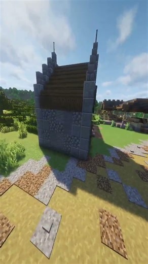 Relaxing Minecraft Medieval Stables Build #minecraftbuilding #minecraft #medieval