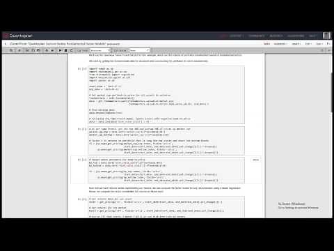 Quantopian Lecture Series: Fundamental Factor Models