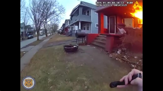 Bodycam: Cleveland officers save family from burning home