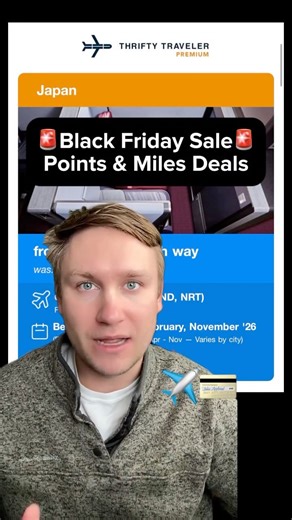 Pat | Travel & Points | #ThriftyAffiliate There’s a HUGE Black Friday sale running that will alert you on the best points and miles deals 🚨✈️ Thrifty Traveler... | Instagram