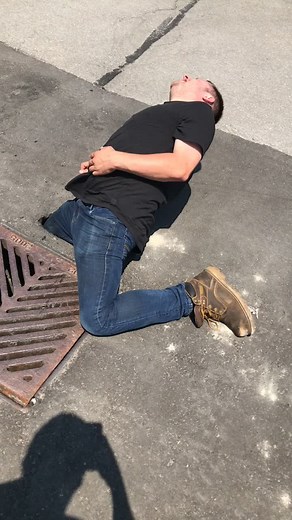 😬 That’s some bad luck.. 🕳 #ouch #inpain #funny #fall #fail #rare #crazyvideo #wtf? #how #hole #shock #trendingtiktok #badluck #lawsuit #pennywise