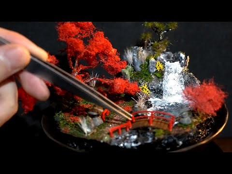 【ジオラマ・ミニチュア和風】秋の日本庭園 | A Japanese Garden In Autumn |Cinematic How to build diorama