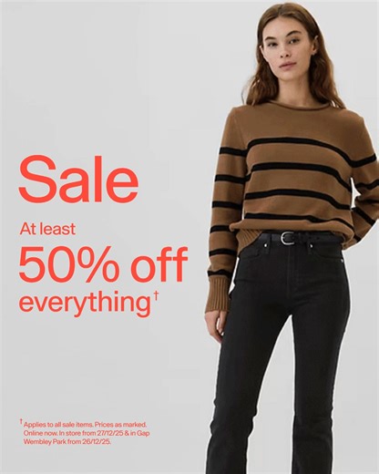 Our biggest sale of the year is here. Shop now: https://gap-uk.visitlink.me/5d_Ynk | Gap