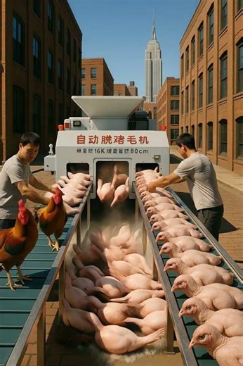 Chicken processing #cool #aiart #future #futuristic #fyp