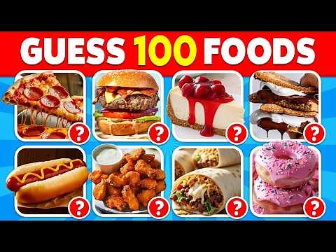 Guess The Food in 3 Seconds 🍕🤔 | 100 Popular Foods & Meals