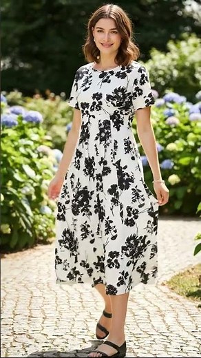 Dress for Women Plus Size Summer Midi Dress Boho Floral Print Loose Flowy Long Dresses with Pockets