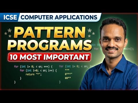 10 Most Important Pattern Programs in Java | ICSE Class 10 Computer Applications