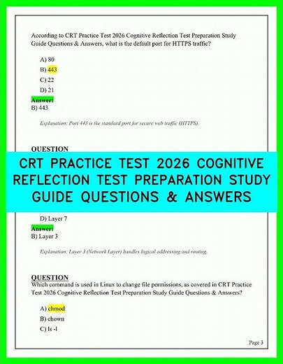 CRT PRACTICE TEST 2026 COGNITIVE REFLECTION TEST PREPARATION STUDY GUIDE QUESTIONS & ANSWERS FINAL