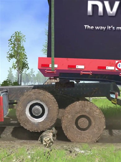 Spintires: MudRunner - Truck almost stuck on giant speed bump#mudrunner #simulation #truck #shorts